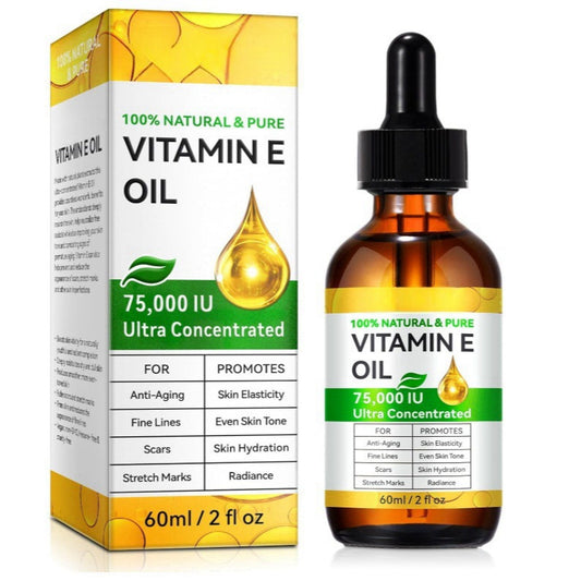 Vitamin E Oil 60ml | Natural Skin & Hair Moisturizing Serum for Glowing, Youthful Skin