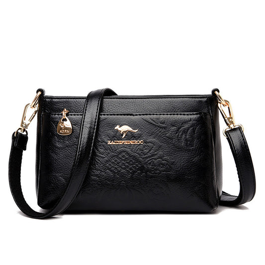 Elegant Vintage Embossed Crossbody Bag – Luxury Leather Shoulder Purse for Women