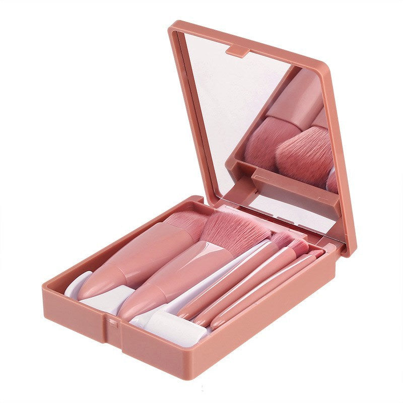Blushé™ 5-Piece Portable Makeup Brush Set – Compact Luxury for Effortless Beauty On-the-Go