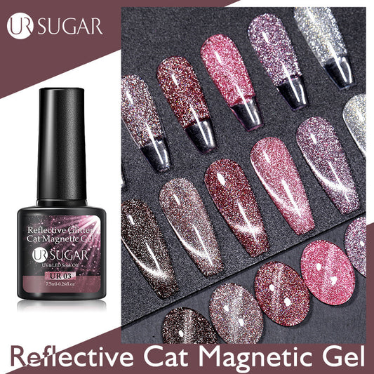 Laser Cat Eye Gel Polish – Diamond Shine Reflective Magnetic Nail Gel