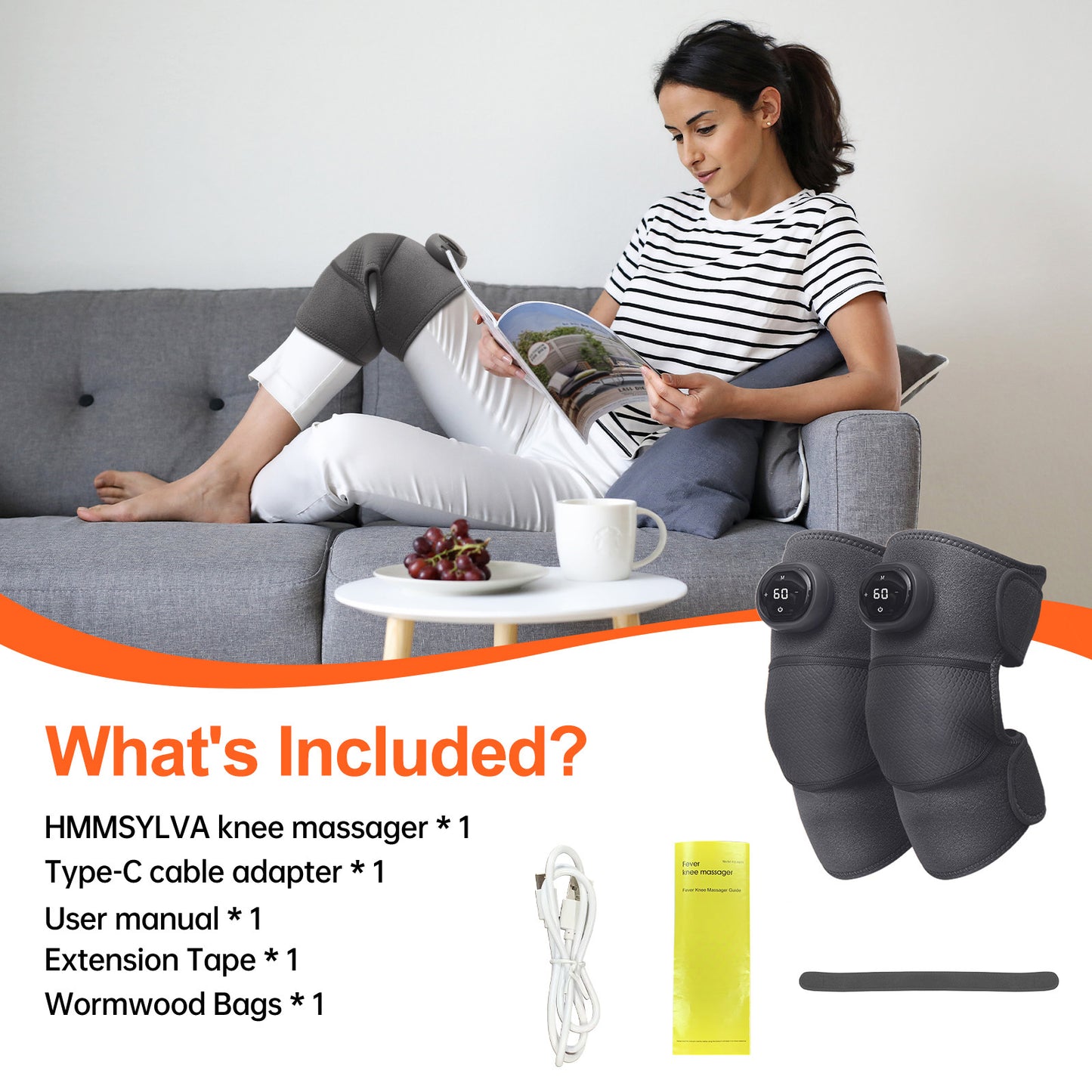 Smart Rechargeable Knee Heating Pad – Pain Relief & Comfort Therapy Wrap with Heat & Vibration Massage