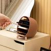 Aesthetic Round Lipstick Organizer – Rotating Makeup Storage Box with Elegant Design