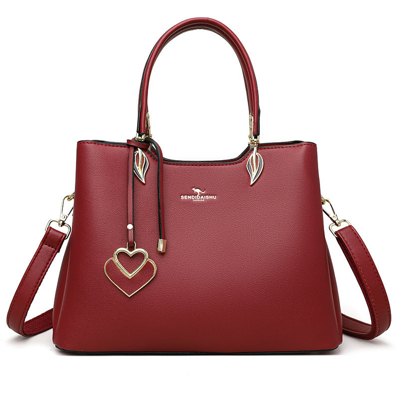 Elegant Multi-Layer Leather Handbag – Versatile Shoulder & Tote Bag for Women