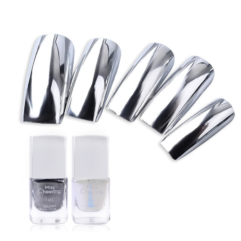 ChromeQueen™ Mirror Silver Nail Polish – Ultra Glossy Metallic Finish