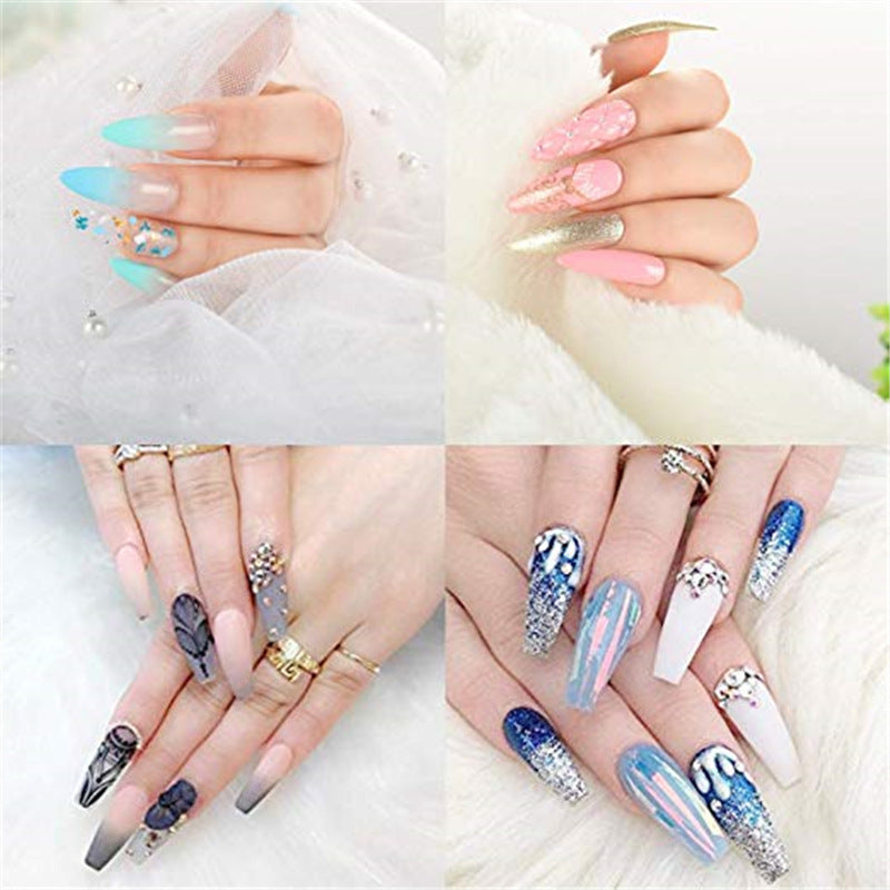 Crystal Clear Nail Extension Set – Non-Marking Transparent Press-On Tips for Custom Nail Art