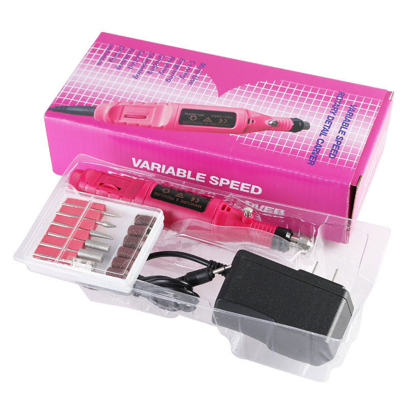 Mini Electric Nail Drill Pen – Portable USB Nail Polisher Kit with 6 Drill Bits for Manicure & Pedicure