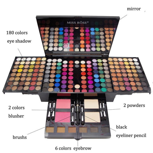 Glamora™ 180-Color All-in-One Piano Makeup Palette — Eyeshadow, Blush & Contour Set