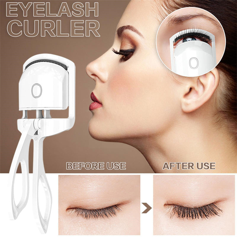 Portable Heated Eyelash Curler – USB Rechargeable Lash Lift Tool for Long-Lasting Curl & Volume