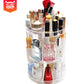 360° Rotating Diamond Wave Makeup Organizer – Elegant Cosmetic Storage Box with Drawers