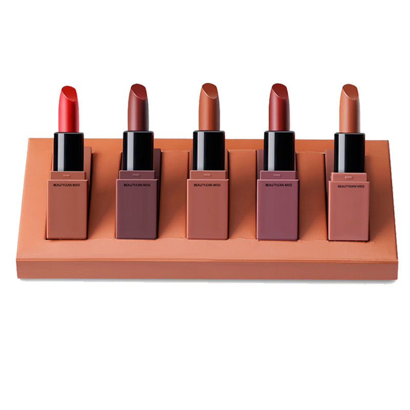 VitaGlow™ 5-in-1 Hydrating Matte Lipstick Set – Vitamin Infused Lip Perfection