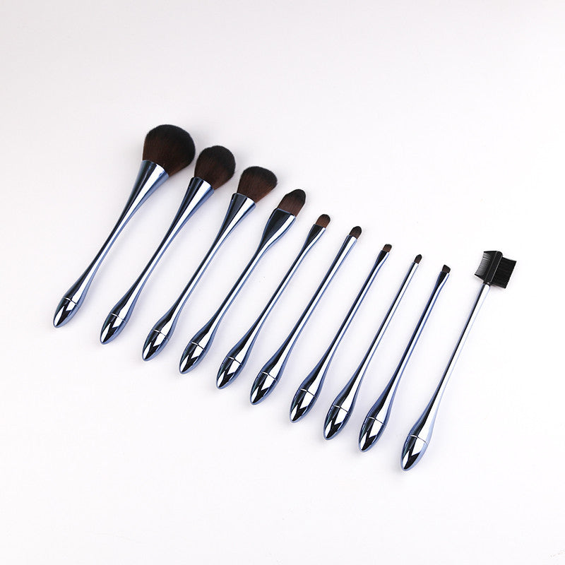 Eleglaze™ 10-Piece Goblet Makeup Brush Collection with Premium Storage Bag