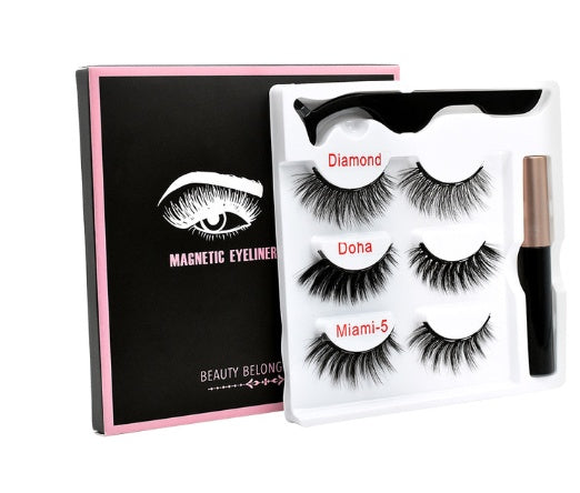 Magnetic Eyelashes & Eyeliner Kit – Reusable, Waterproof, Natural Look, Easy to Apply Lash Set