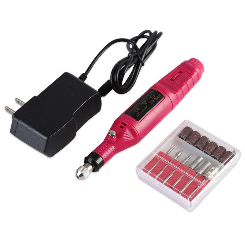 Mini Electric Nail Drill Pen – Portable USB Nail Polisher Kit with 6 Drill Bits for Manicure & Pedicure