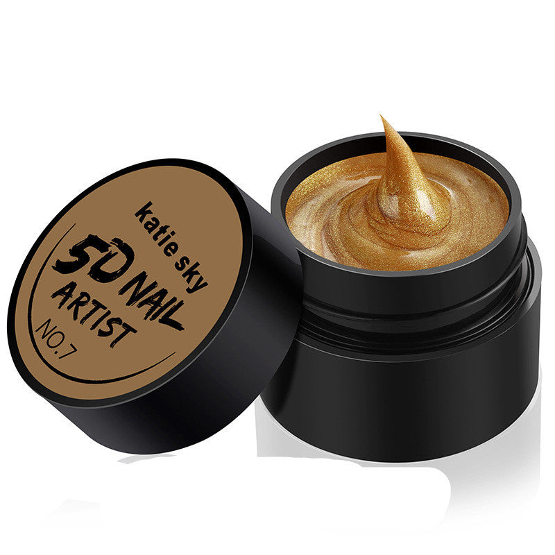 5D Metallic Nail Art Gel – Ultra-Shine Pull Line Phototherapy Glue  | Mirror Chrome Nail Design Gel Polish