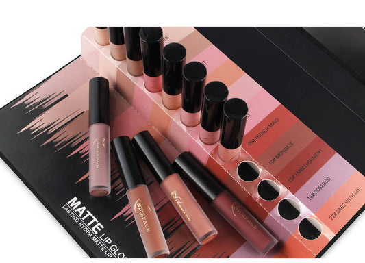 12 Color Matte Lip Gloss Set  | Long-Lasting Waterproof Lipsticks for All Skin Tones