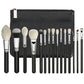 15-Piece Professional Black Makeup Brush Set with Travel Pouch – Premium Soft Bristles & Sleek Finish
