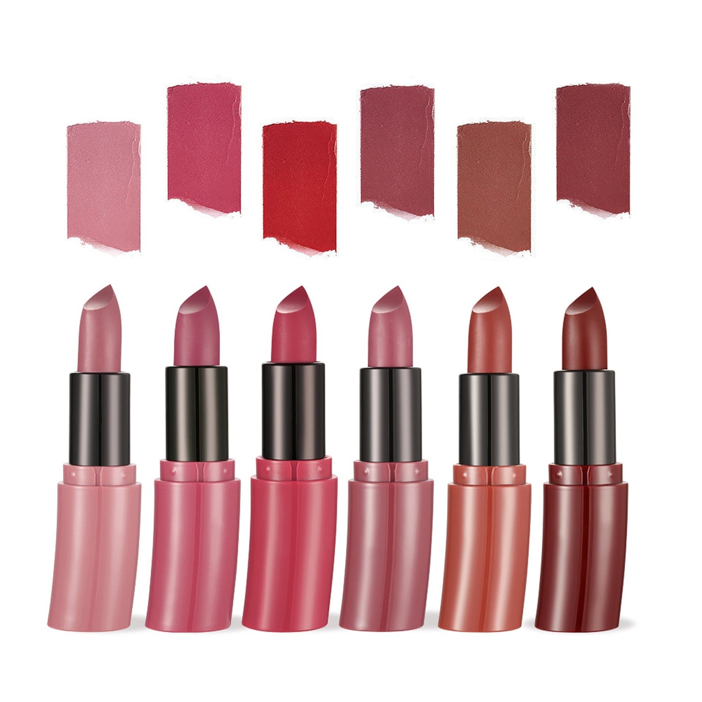 VeluLuxe™ 6-in-1 Velvet Matte Lipstick Set – Long-Lasting Glam Collection