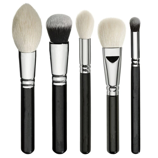 15-Piece Professional Black Makeup Brush Set with Travel Pouch – Premium Soft Bristles & Sleek Finish