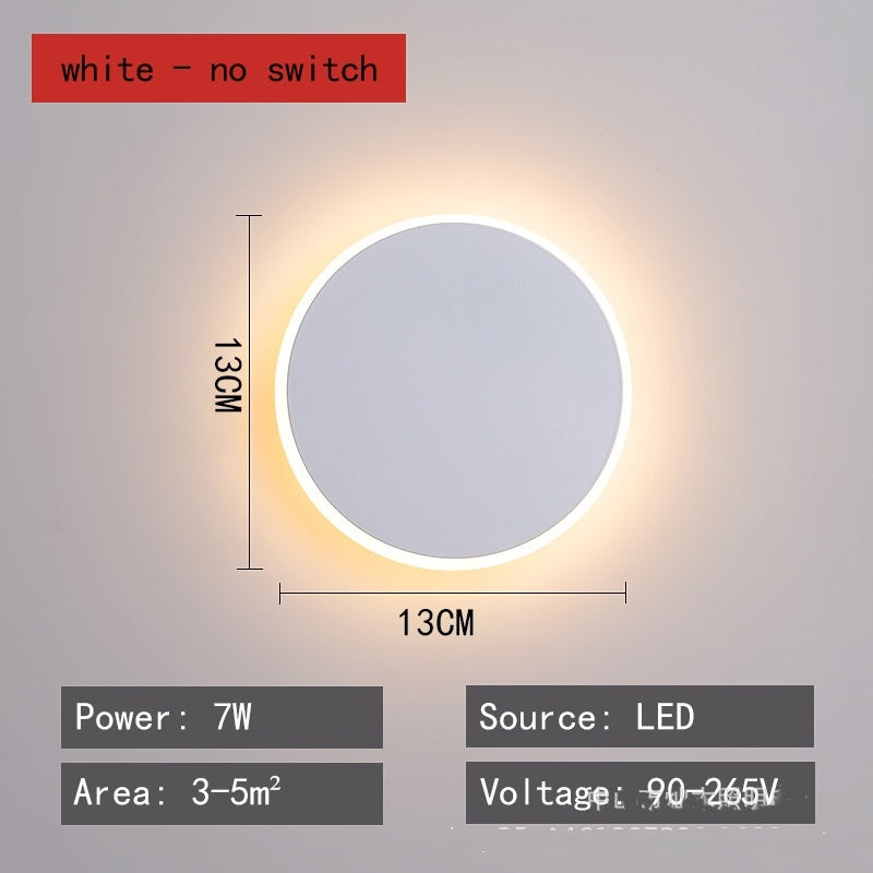Round LED Wall Lamp – Nordic Modern Wall Light for Bedroom, Hallway & Home Decor