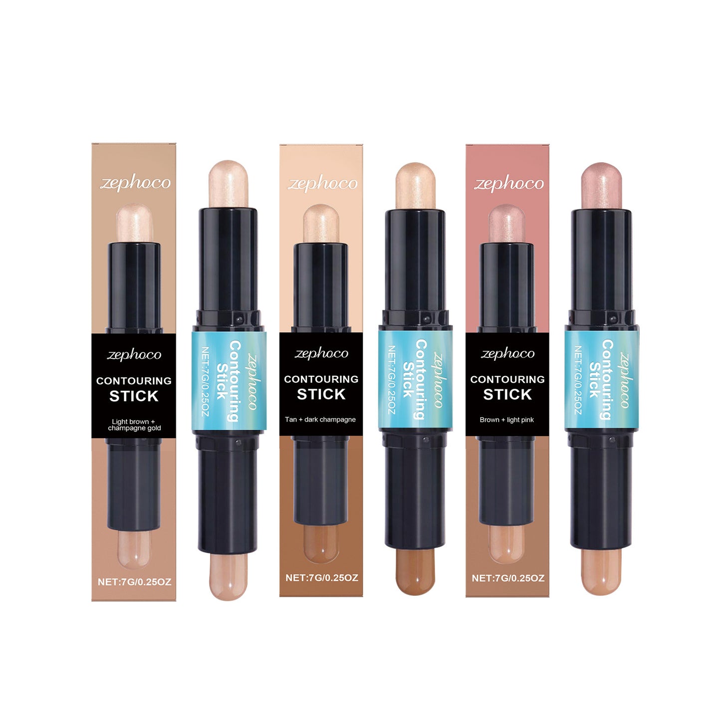 2-in-1 Cream Contour & Highlighter Stick | Dual-Ended Face Sculpting Makeup Tool