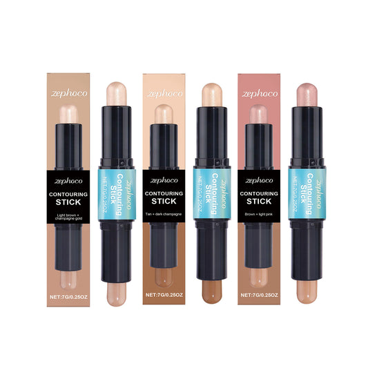 2-in-1 Cream Contour & Highlighter Stick | Dual-Ended Face Sculpting Makeup Tool