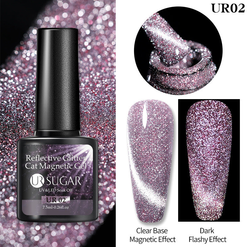 Laser Cat Eye Gel Polish – Diamond Shine Reflective Magnetic Nail Gel