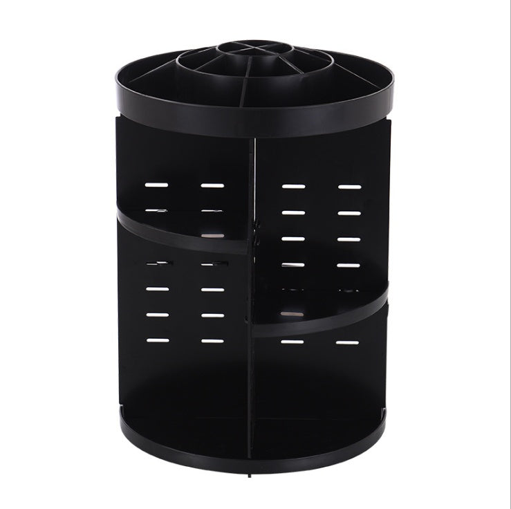 360° Rotating Diamond Wave Makeup Organizer – Elegant Cosmetic Storage Box with Drawers