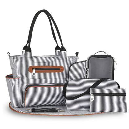 MOMENTO™ 8-in-1 Baby Diaper Bag Set – Multifunctional Nappy Organizer for Modern Parents
