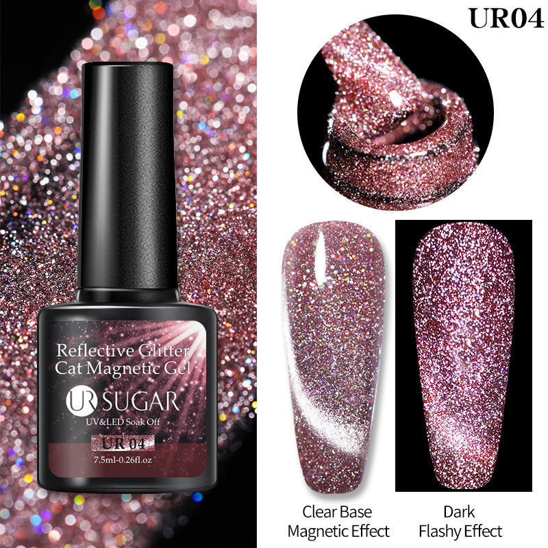 Laser Cat Eye Gel Polish – Diamond Shine Reflective Magnetic Nail Gel