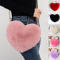 Fluffy Love Heart Plush Shoulder Bag – Cute Chain Crossbody Purse for Girls & Valentine’s Gifting
