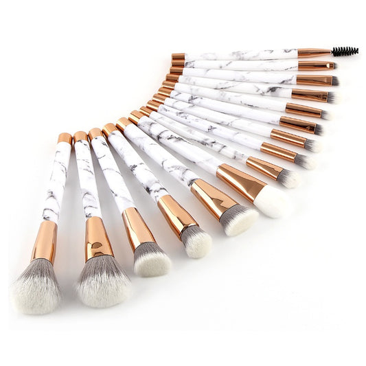 GlamMarble™ 11-Piece Luxury Makeup Brush Set – Soft, Stylish & Professional Finish