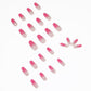 Berry Gradient Long Ballet Press-On Nails – Soft Pink Ombre Nail Set