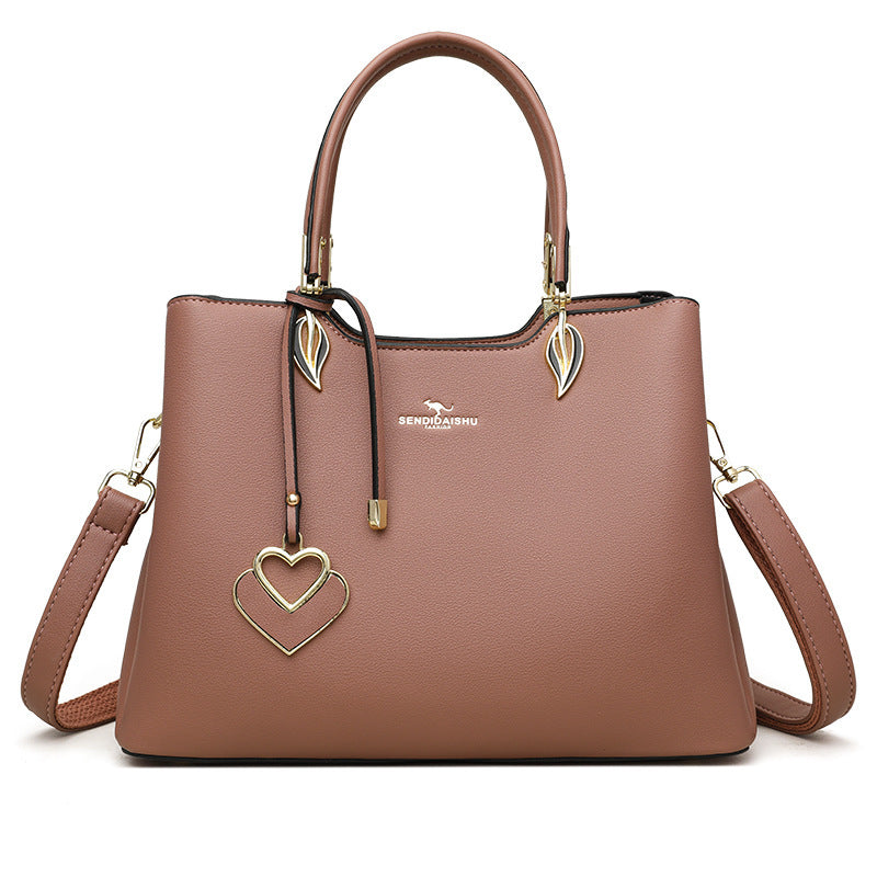 Elegant Multi-Layer Leather Handbag – Versatile Shoulder & Tote Bag for Women