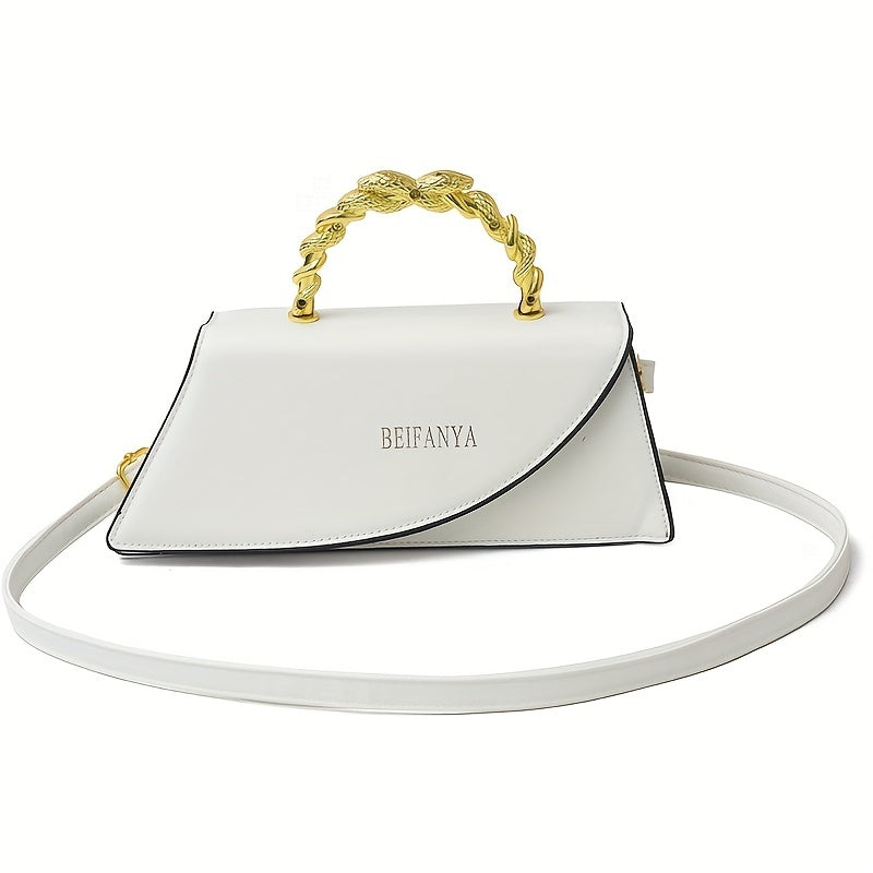 BELANYA™ Luxe PU Leather Shoulder Bag – Elegant Crossbody With Golden Chain Handle