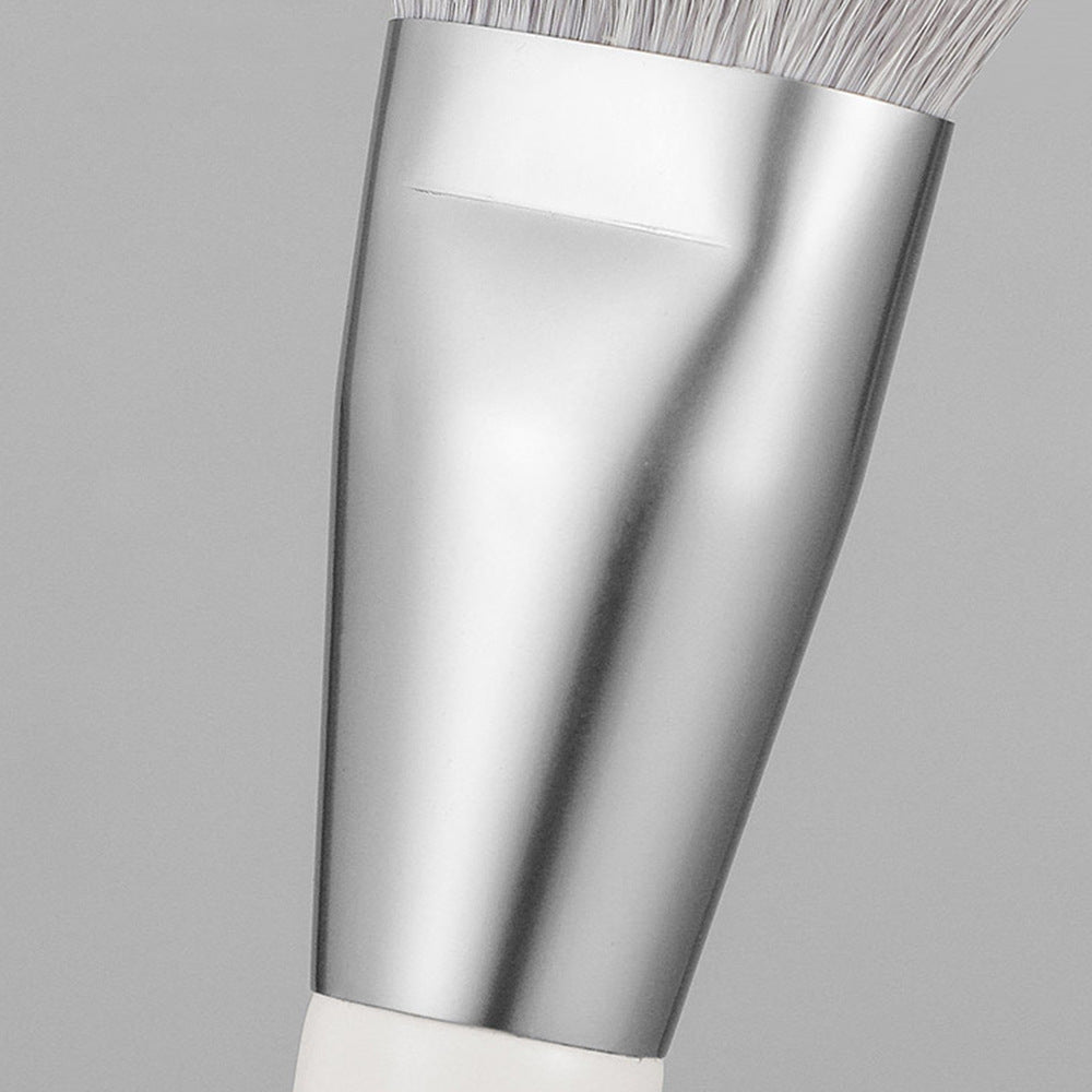 Luméva™ 10-Piece Nano Fiber Makeup Brush Set with Faux-Suede Roll-Up Case – Silver Edition