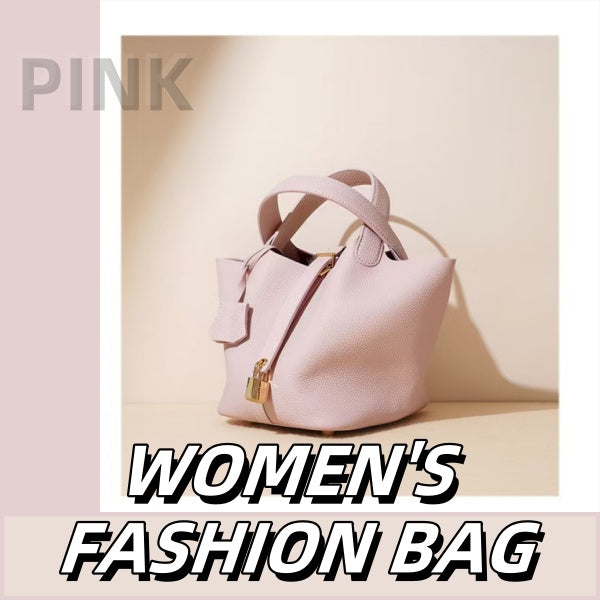 AURORA™ Luxe PU Leather Bucket Bag – Minimalist Tote with Charm Accent