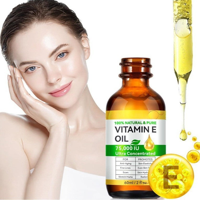 Vitamin E Oil 60ml  | Natural Skin & Hair Moisturizing Serum for Glowing, Youthful Skin