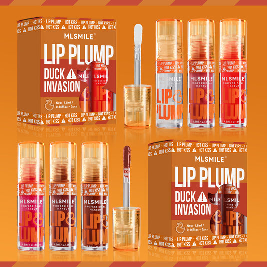 MLSMILE Lip Plump Gloss  – Transparent Lip Care Oil for Fuller, Shiny & Hydrated Lips
