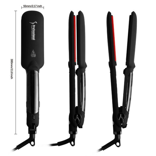 Professional Infrared Steam Hair Straightener – Ceramic Ionic Flat Iron for Smooth, Shiny & Damage-Free Hair