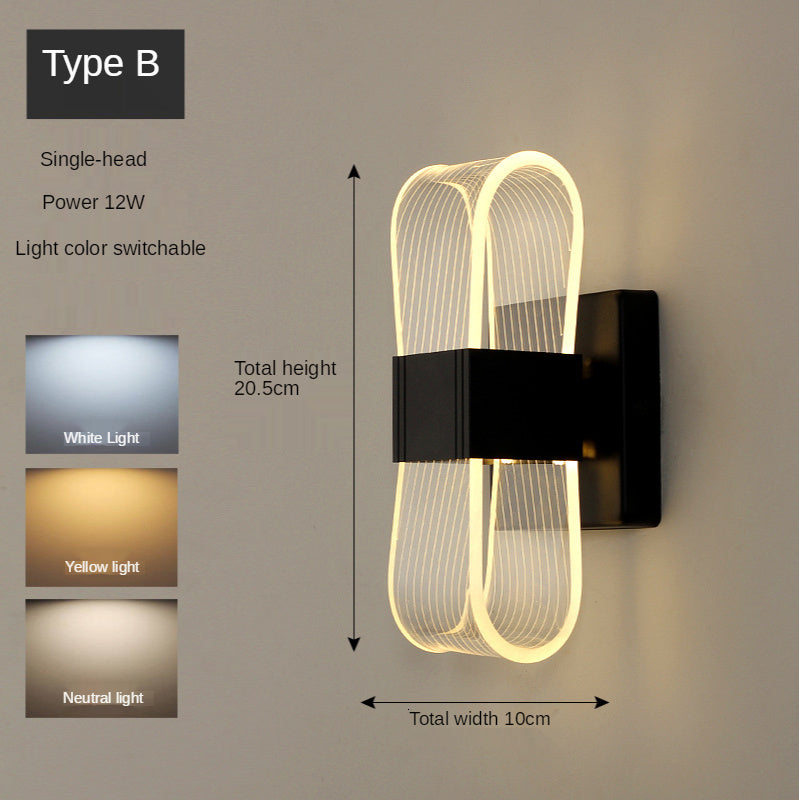Golden Nordic LED Wall Lamp – Modern Luxury Lighting Fixture for Bedroom & Living Room