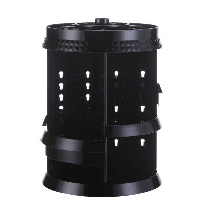 360° Rotating Diamond Wave Makeup Organizer – Elegant Cosmetic Storage Box with Drawers