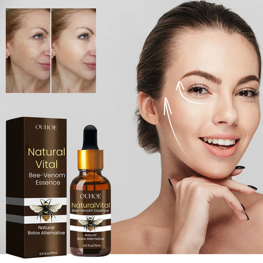 OUHOE Bee Venom Facial Serum – Natural Botox Alternative for Wrinkle-Free, Youthful Skin