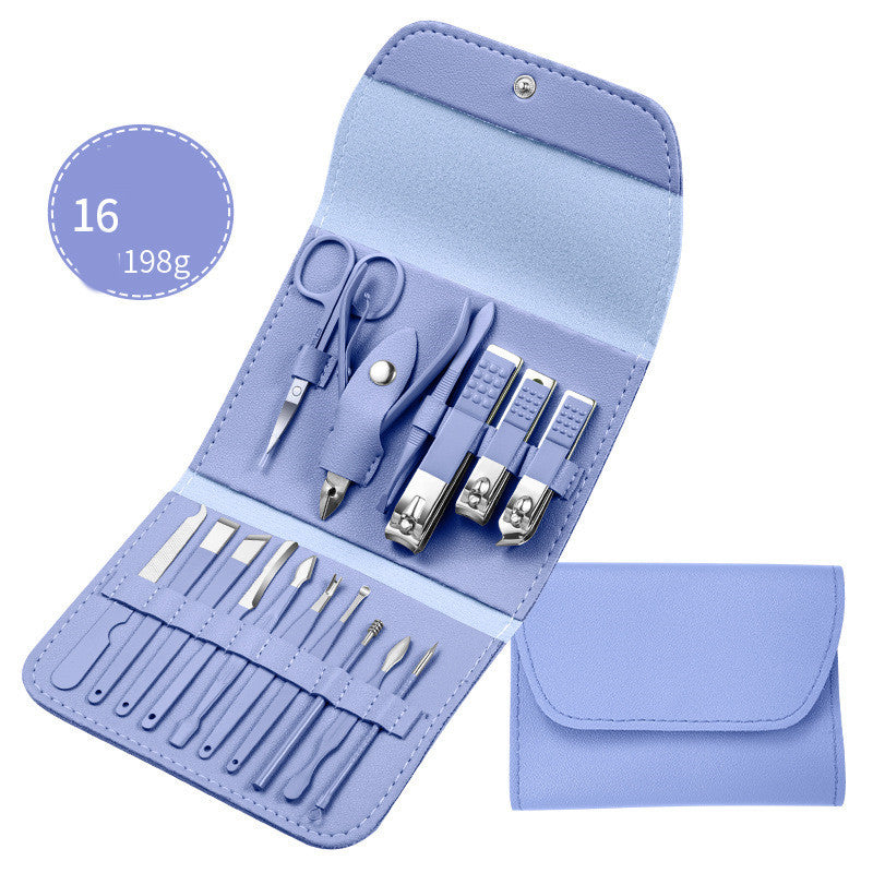 Professional 18-in-1 Luxury Nail Clippers & Pedicure Grooming Kit – Stainless Steel Manicure Set for Home & Travel