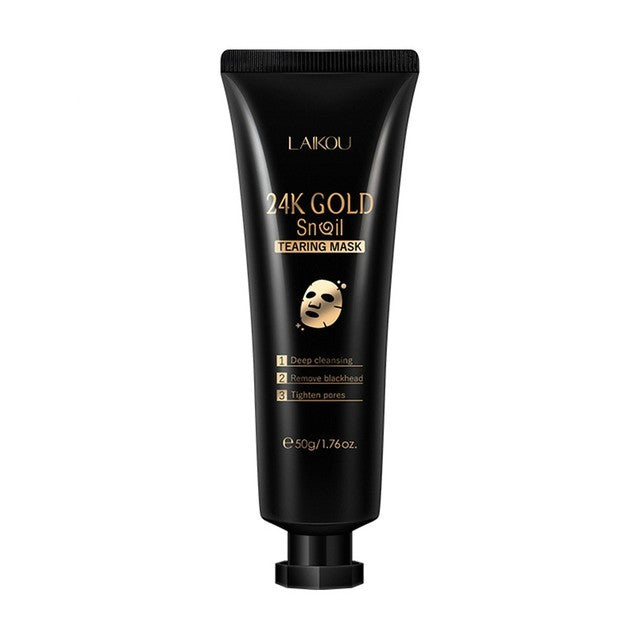 LAIKOU™ 24K Gold Snail Peel-Off Mask – Hydrate, Brighten & Glow Like Royalty!