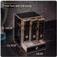 Rotating Glass Cosmetic Storage Box – Luxury Dustproof Vanity Organizer (Hexagon Design)