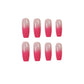 Berry Gradient Long Ballet Press-On Nails – Soft Pink Ombre Nail Set