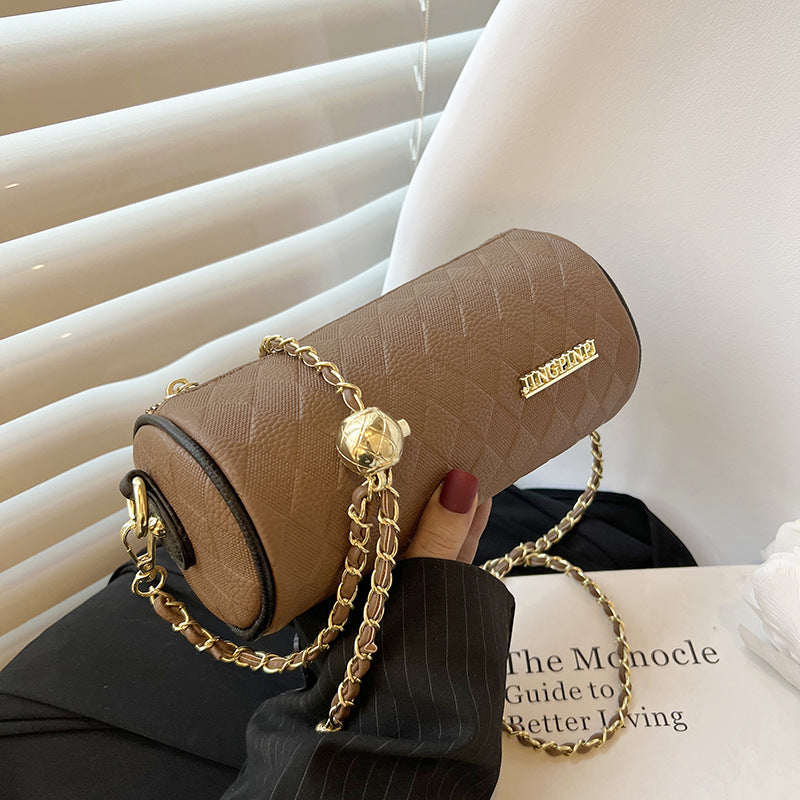 Chic Round Chain Shoulder Bag – Luxury Mini Crossbody Purse for Women