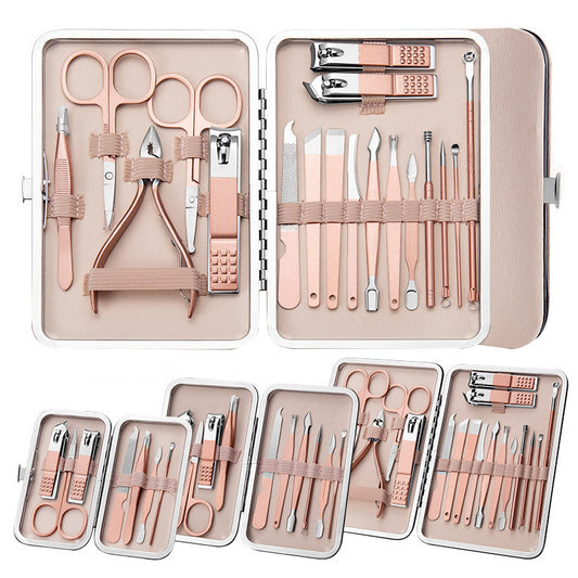 Professional 18-in-1 Luxury Nail Clippers & Pedicure Grooming Kit – Stainless Steel Manicure Set for Home & Travel