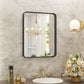 Modern Wall Vanity Mirror – Luxury Rectangular Bathroom & Makeup Mirror with Elegant Frame
