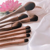 Elysian™ 10-Piece Natural Wood Handle Makeup Brush Set – Handcrafted Elegance for Effortless Beauty